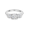 18ct White Gold Lab Grown Three Stone 2.00ct Diamond Ring