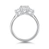 Platinum Emerald Cut 2.00ct Lab Grown Diamond 3 Stone Ring