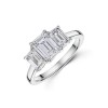 Platinum Emerald Cut 2.00ct Lab Grown Diamond 3 Stone Ring