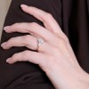 18ct Yellow Gold Oval & Pear 2ct Lab Grown Diamond Three Stone Ring