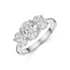 Platinum Oval Cut 2.00ct Lab Grown Diamond Three Stone Ring