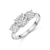 Platinum Round Brilliant 2.00ct Lab Grown Diamond Three Stone Ring