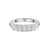 Platinum Lab Grown 1.00ct Emerald Claw Set Diamond Eternity Ring