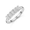 Platinum Lab Grown 1.00ct Emerald Claw Set Diamond Eternity Ring