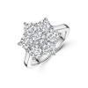 Platinum Lab Grown 2.00ct Round Brilliant Diamond Flower Cluster Ring