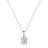Platinum Lab Grown 1.00ct Round Brilliant Diamond Pendant