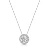 Platinum Lab Grown 1.15ct Round Brilliant Diamond Halo Pendant