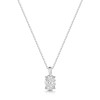 18ct White Gold Lab Grown 0.50ct Oval Diamond Pendant