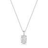18ct White Gold Lab Grown 0.70ct Oval Diamond Pendant