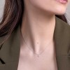 9ct White Gold Round Brilliant 0.08ct Lab Grown Diamond Pear Shape Cluster Pendant