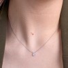 9ct White Gold Round Brilliant 0.08ct Lab Grown Diamond Pear Shape Cluster Pendant