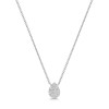 9ct White Gold Round Brilliant 0.08ct Lab Grown Diamond Pear Shape Cluster Pendant
