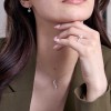 9ct White Gold 0.75ct Round Brilliant Lab Grown Diamond Journey Pendant