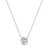 9ct White Gold Round Brilliant 1.00ct Lab Grown Diamond 4 Claw Pendant