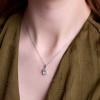 18ct White Gold Oval Cut 3.00ct Lab Grown Diamond Pendant
