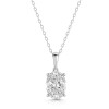 18ct White Gold Oval Cut 3.00ct Lab Grown Diamond Pendant