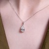 18ct White Gold Pear Shape 3.00ct Lab Grown Diamond Pendant