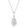 18ct White Gold Pear Shape 3.00ct Lab Grown Diamond Pendant