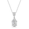 18ct White Gold 3.50ct Lab Grown Pear Cut Diamond Drop Pendant