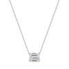 18ct White Gold East to West Emerald Cut 1.00ct Lab Grown Diamond Pendant