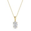 18ct Yellow Gold 1.50ct Oval Cut Lab Grown Diamond Solitaire Pendant