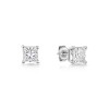 Platinum Princess Cut 1.50ct Lab Grown Diamond Earrings