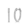 9ct White Gold Round Brilliant 1.15ct Lab Grown Diamond Micro Set Hoop Earrings