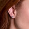 18ct White Gold Oval Cut 2.00ct Lab Grown Diamond Stud Earrings