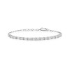18ct White Gold Emerald Cut 2.50ct Lab Grown Diamond Chain Bracelet