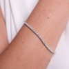 9ct White Gold Round Brilliant 5.00ct Lab Grown Diamond Bracelet