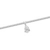 18ct White Gold 5ct Lab Grown Diamond Tennis Necklet With 3ct Pear Shape Drop