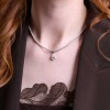 18ct White Gold 5ct Lab Grown Diamond Tennis Necklet With 3ct Pear Shape Drop