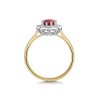 9ct Yellow Gold Oval Cut 0.26ct Ruby and Lab Grown Diamond Solitaire Ring