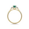 9ct Yellow Gold 0.70ct Oval Cut Emerald with Lab Grown Diamond Halo and Shoulders