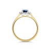 9ct Yellow Gold 0.70ct Oval Sapphire with 0.30ct Lab Grown Diamond Halo Ring