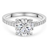 Platinum Lab Grown 2.00ct Round Brilliant Diamond Shoulders Ring