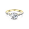 18ct Yellow Gold Lab Grown 2.25ct Round Brilliant Diamond Shoulders Ring