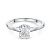 Platinum Lab Grown 1.00ct Oval Diamond Solitaire Ring