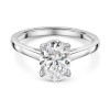 Platinum Lab Grown 2.00ct Oval Diamond Solitaire Ring