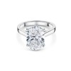 Platinum Oval Cut 4.00ct Lab Grown Diamond Solitaire Ring