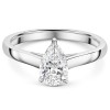 Platinum Lab Grown 1.00ct Pear Diamond Solitaire Ring