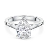 Platinum Lab Grown 2.00ct Pear Diamond Solitaire Ring