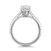 Platinum Lab Grown 1.50ct Pear Diamond Shoulders Ring