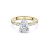 18ct Yellow Gold Pear Cut 2.25ct Lab Grown Diamond Solitaire Ring