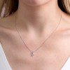 9ct White Gold Round Brilliant Pearl Solitaire Pendant Charm