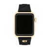 Coach Black Silicone Quilted Textured Apple Watch Strap 14700317