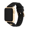Coach Black Silicone Quilted Textured Apple Watch Strap 14700317