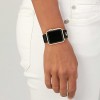 Coach Black Silicone Quilted Textured Apple Watch Strap 14700317