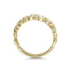 9ct Yellow Gold Round Brilliant 0.33ct Diamond Leaf Style Fancy Band