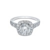 Platinum Brilliant Cut 1.30ct Diamond Solitaire Halo Ring